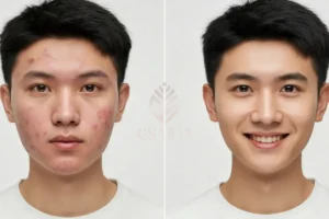 Kết quả trước và sau điều trị sẹo rỗ sẹo thâm sau mụn tại phòng khám da liễu