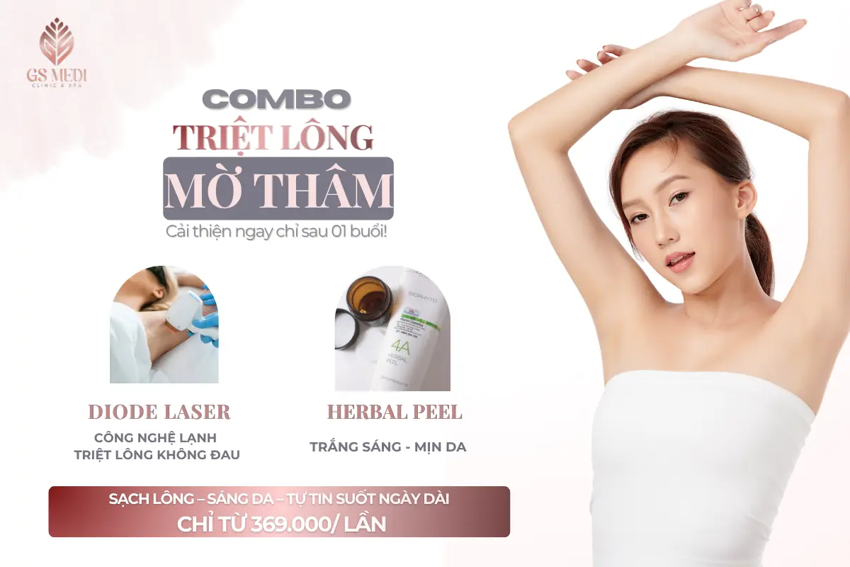 Combo Triệt Lông Mờ Thâm tại GS Medi Clinic
